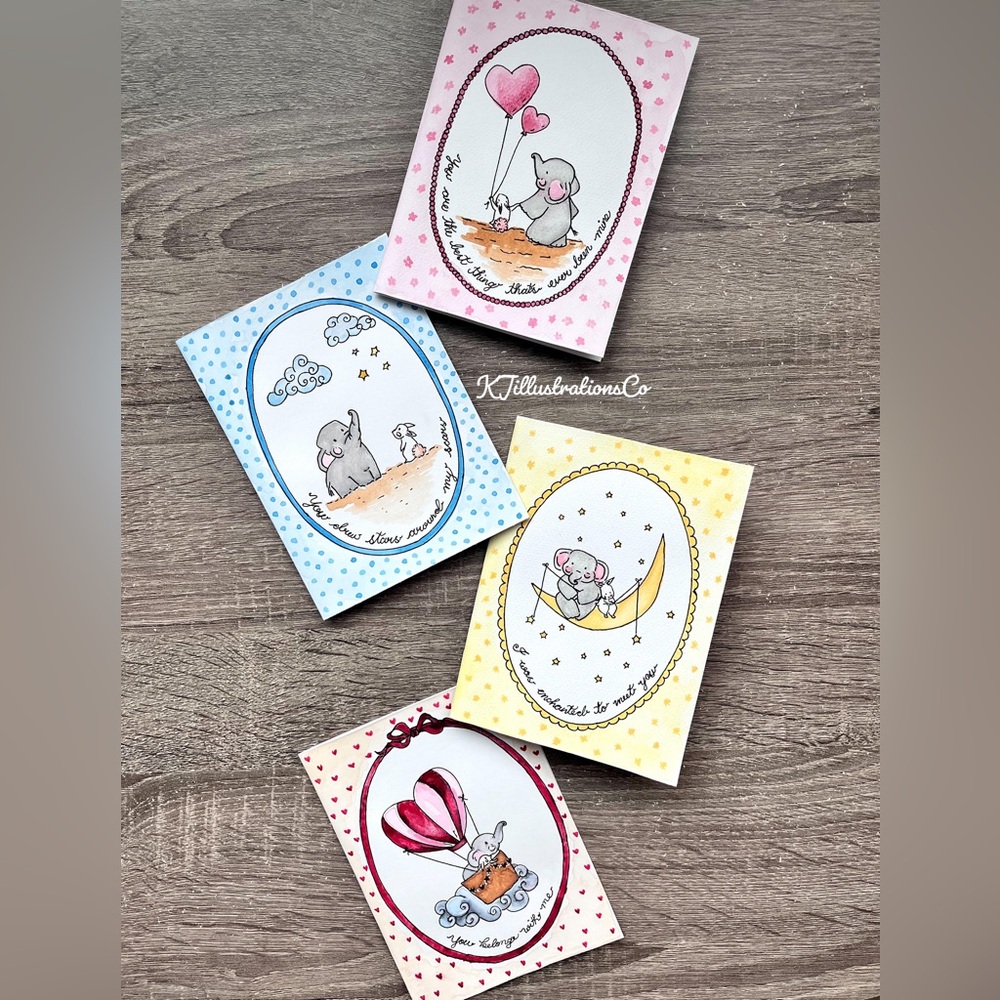 Hand painted watercolor card| 4.5"x6" | Valentines Day | Taylor Swift Themed
